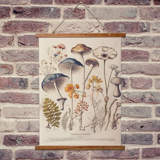 Paddestoel Naturalist Hangend Wandkleed