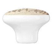 Paddestoel Naturalist Keramische Knop (Zijkant)