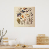 Paddestoel Naturalist Poster (Keuken)