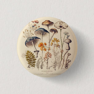  Paddestoel Naturalist Ronde Button 3,2 Cm