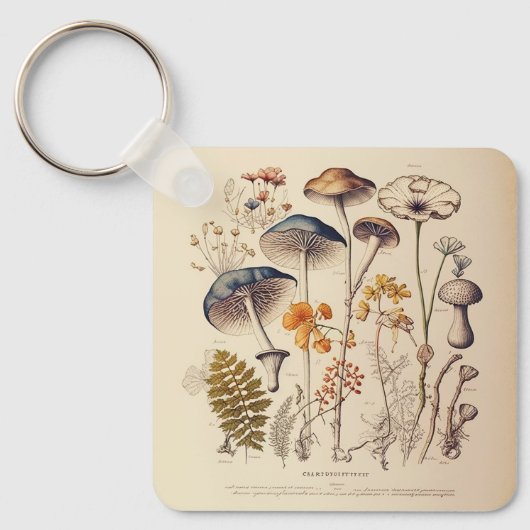 Paddestoel Naturalist Sleutelhanger (Voorkant)