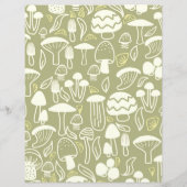 Paddestoel Olijf Groen briefpapier (Achterkant)