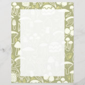 Paddestoel Olijf Groen briefpapier (Voorkant)
