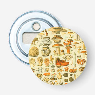 Paddestoel  paddestoel Antiek illustratie Button Flesopener
