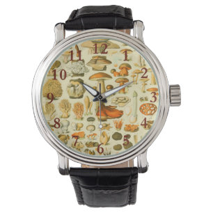 Paddestoel paddestoel Antiek illustratie Horloge