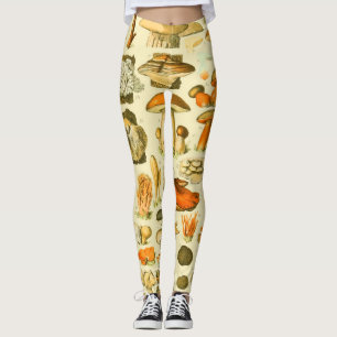 Paddestoel  paddestoel Antiek illustratie Leggings