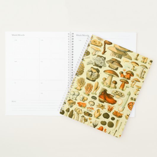 Paddestoel paddestoel Antiek illustratie Planner (Display)