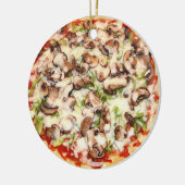 Paddestoel Pizza Grappig Gag Eten Kerstmis Keramisch Ornament (Links)