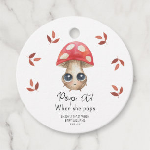 Paddestoel - POP HET ALS ZE POPPEN Bedankjes Labels