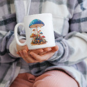 Paddestoel Stand op Zand Regen Koffie Mok