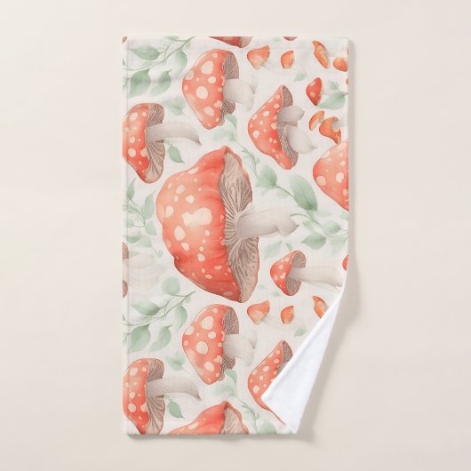 Paddestoel Waterverf Kleurrijk Gepersonaliseerd Pa Bad Handdoek (Handdoek)