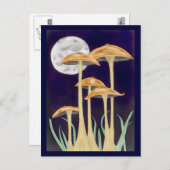 Paddestoelen in Maanlicht Briefkaart (Voorkant / Achterkant)