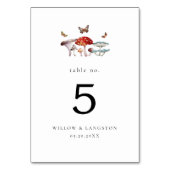 Paddestoelmot Trouwtafel nummer Kaart (Voorkant)