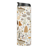 Paddestoelpatroon Aangepaste naam Sjabloon Thermosbeker (Geroteerd rechts)