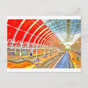 Paddington Station London Pop Art Briefkaart