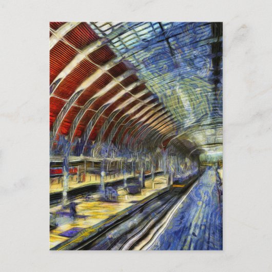 Paddington-station Van Gogh Briefkaart (Voorkant)