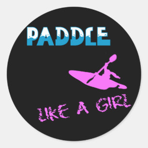 Paddle als een meisje Stickers