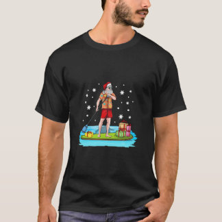 Paddle Board Hawaiian Kerstkerstkerstman Mele T-shirt