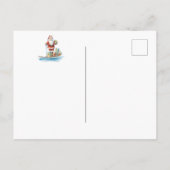 Paddle Board Père Noël Christmas Moving Faire-part (Dos)