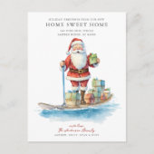 Paddle Board Père Noël Christmas Moving Faire-part (Devant)