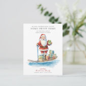Paddle Board Père Noël Christmas Moving Faire-part (Debout devant)