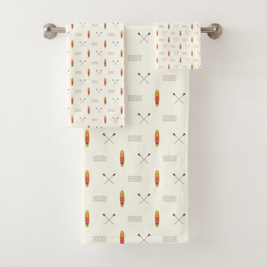 Paddle Boarding Boating Kayaking River Pattern Bad Handdoek (Insitu)