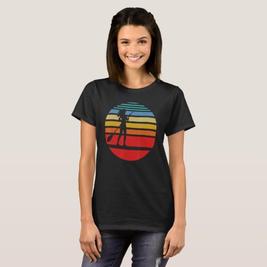 Paddle Boarding Retro   Women Paddle Boarding Love T-shirt (Voorkant volledig)