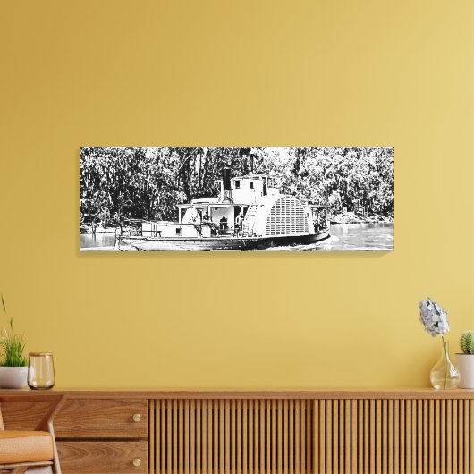 Paddle Boat op Murray River Victoria Canvas Afdruk (Insitu (Woonkamer))