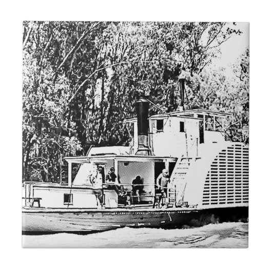 Paddle Boat op Murray River Victoria Tegeltje (Voorkant)