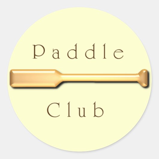 Paddle Club Ronde Sticker (Voorkant)
