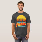  Paddle Colorado Canoeing Retro Sun T-shirt (Voorkant volledig)