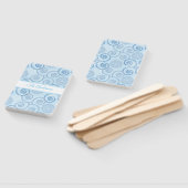 Paddle Fan-Blue Pearls Hand Fan Handwaaier (Niet-gemonteerd)