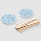 Paddle Fan-Blue Pearls Handwaaier (Niet-gemonteerd)