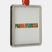 Paddle Florida Kayaking Metalen Ornament (Rechts)
