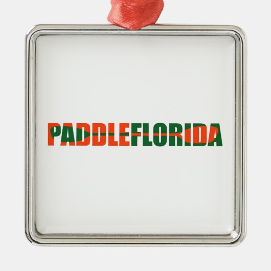 Paddle Florida Kayaking Metalen Ornament (Voorkant)