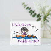 Paddle Hard Briefkaart (Staand voorkant)