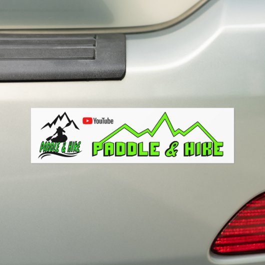 Paddle & Hike bumper sticker (Op auto)