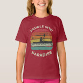 "Paddle into Paradise." in multi-kleur: T-shirt (Voorkant)