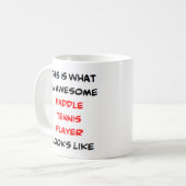 paddle joueur de tennis, énorme Mug (Devant gauche)