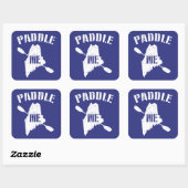 Paddle Maine Vierkante Sticker (Vel)