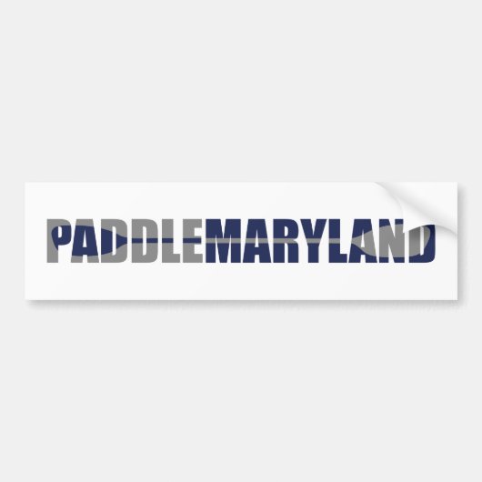 Paddle Maryland Kayaking Bumpersticker (Voorkant)