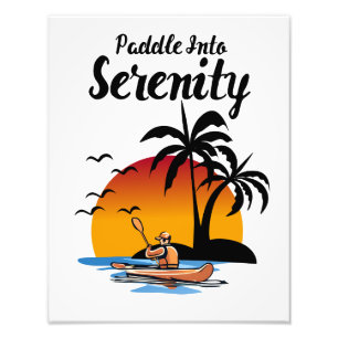 Paddle naar sereniteit foto afdruk