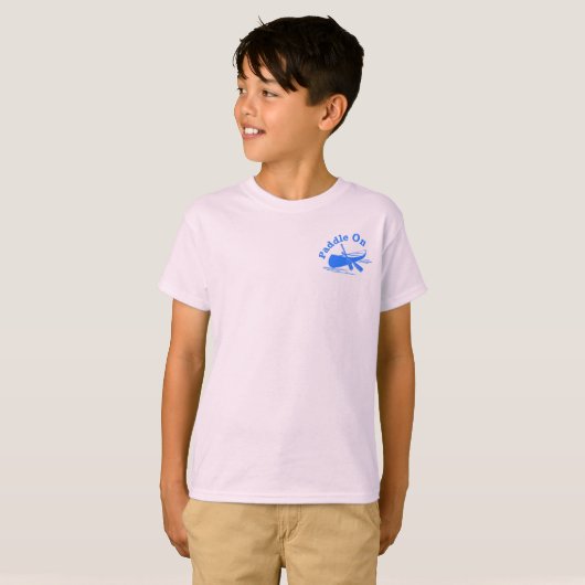 Paddle On design - Kinderen Basic T-Shirt (Voorkant volledig)