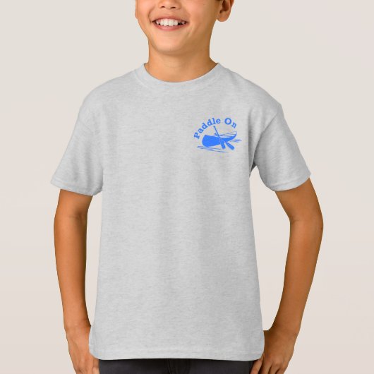 Paddle on Design - Kinderen Basic T-Shirt (Voorkant)