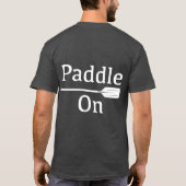 Paddle On design - Mannen Basic Dark T-Shirt (Achterkant)