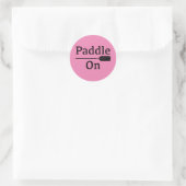 Paddle On Design - Sticker Rond Classique (Sac)
