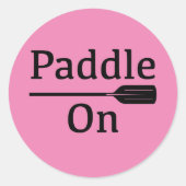 Paddle On Design - Sticker Rond Classique (Devant)