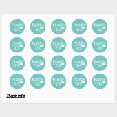 Paddle On Design - Sticker Rond Classique (Feuille)