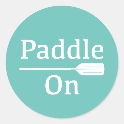 Paddle On Design - Sticker Rond Classique (Devant)