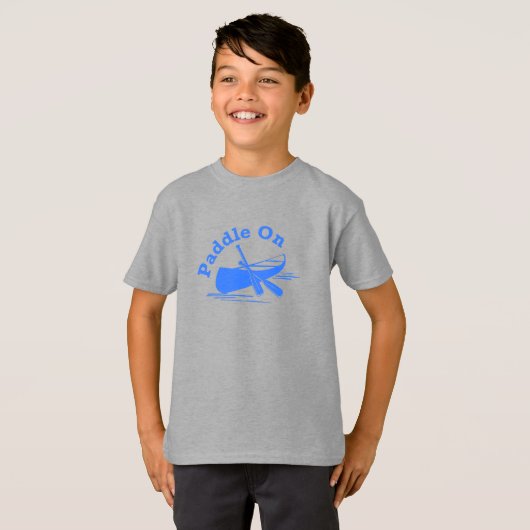 Paddle On Design - T-shirt de base pour enfants (Devant entier)